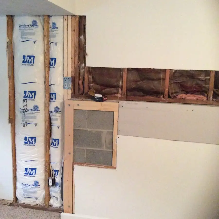 Wall insulation replacement during Contents Cleaning & Restoration in Sausalito